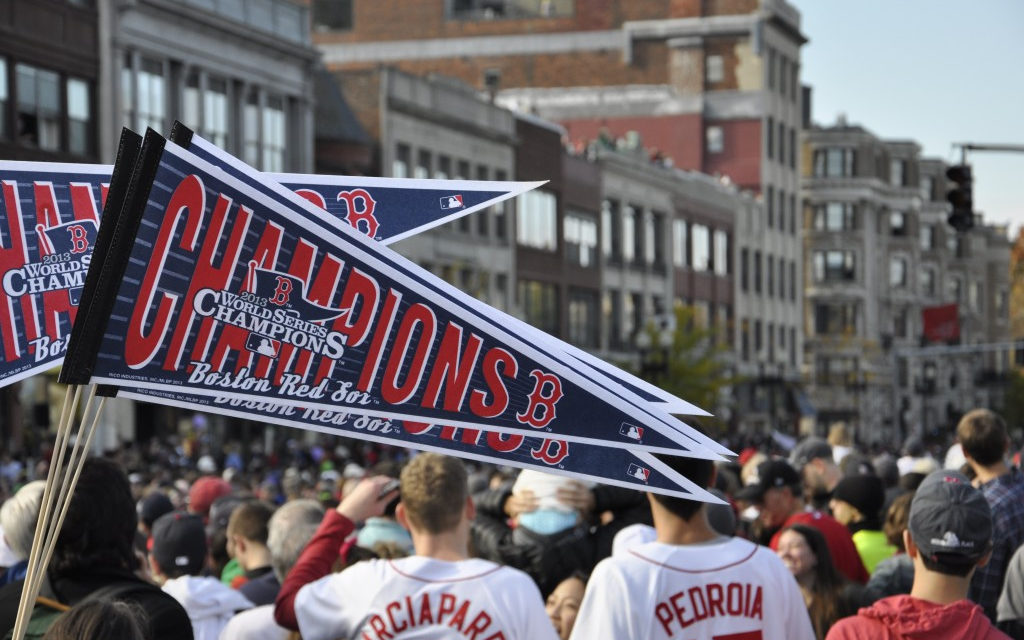 Celebrating the World Series Champions Boston Red Sox