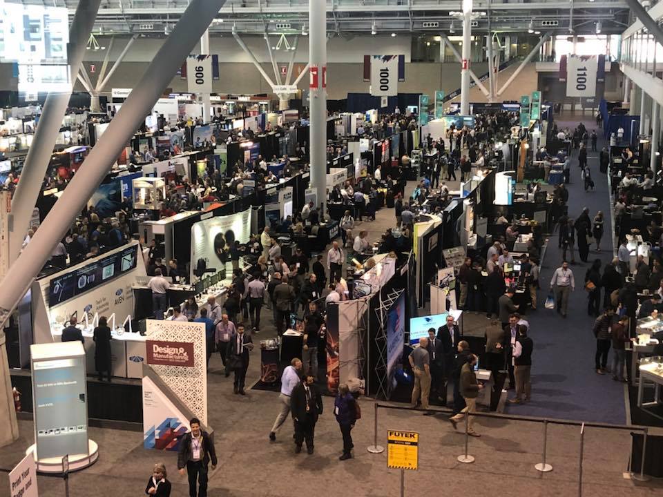 Overhead shot of the crowd at biomedevice boston