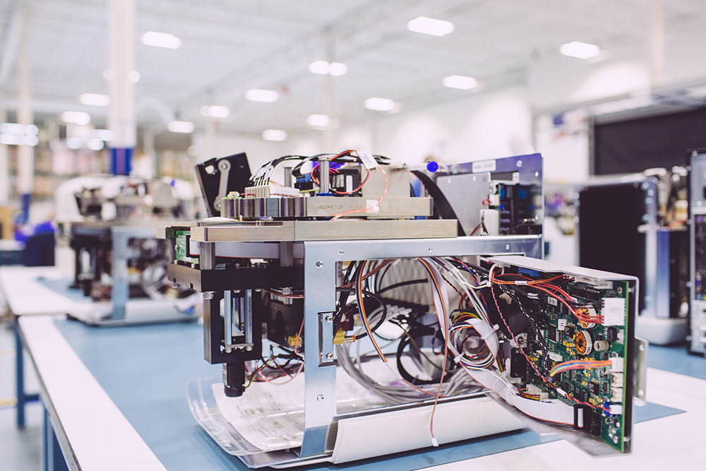 A large PCBA integrated into a medical research device at Columbia Tech