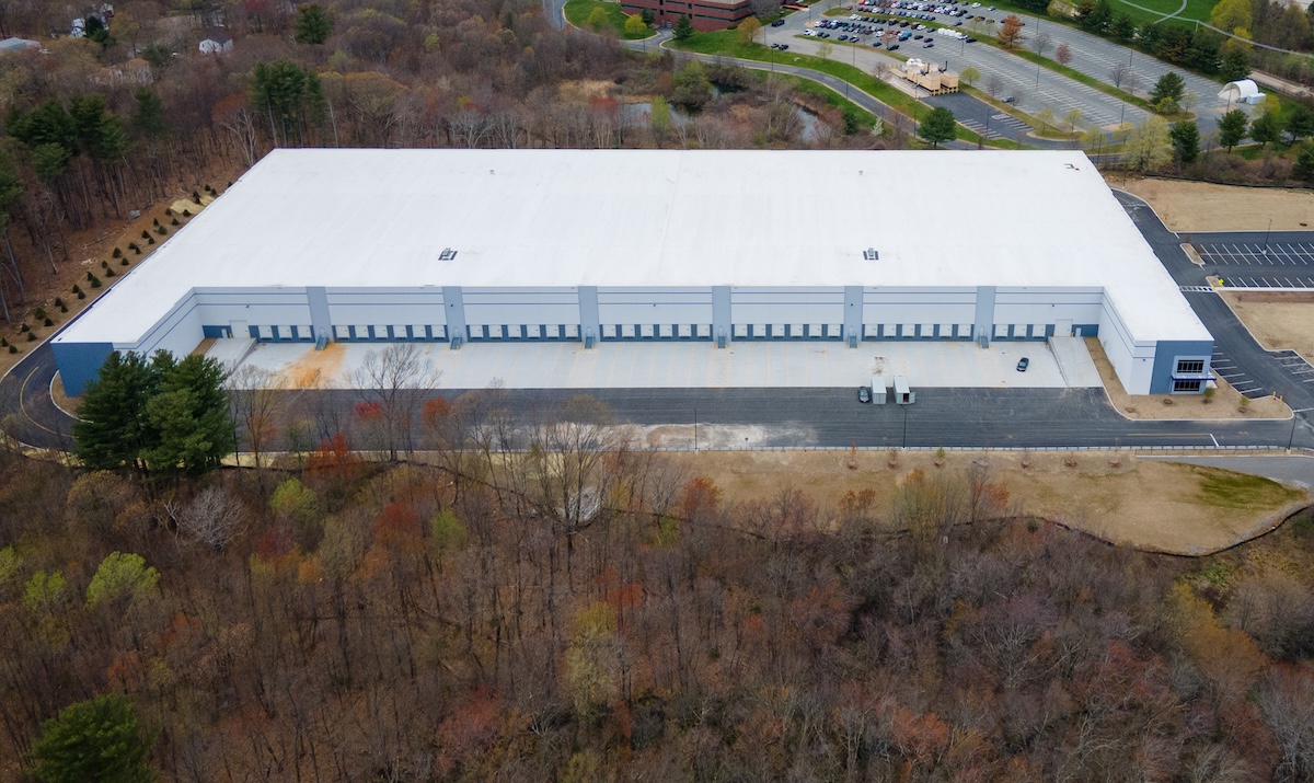 An overhead view of the new Coghlin Companies facility in Shrewsbury, MA.