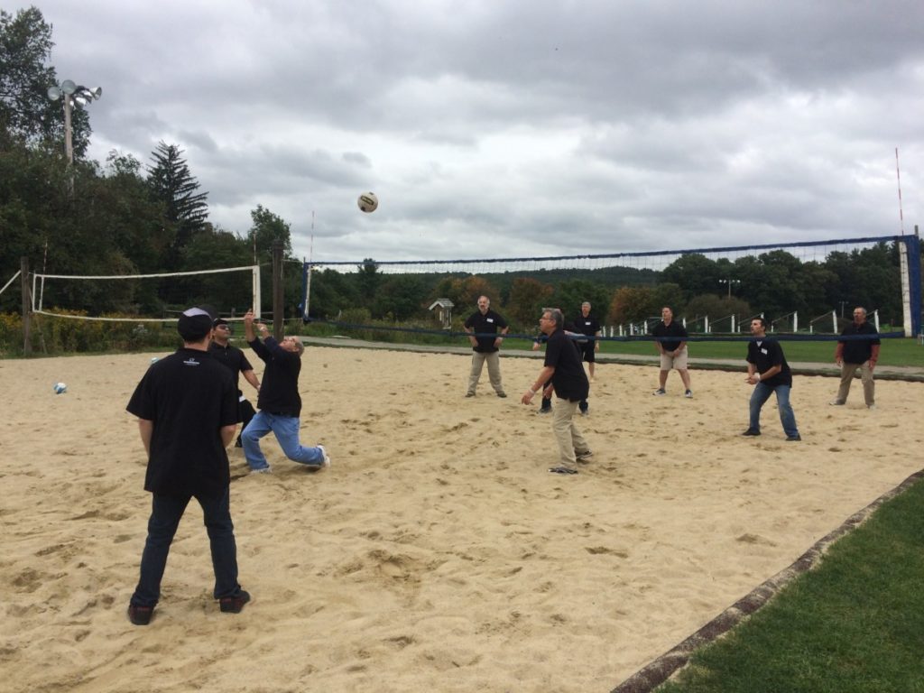 columbia tech employees playing volley ball